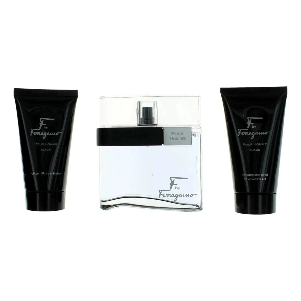 F Black By Salvatore Ferragamo For Men (3pc Gift Set)