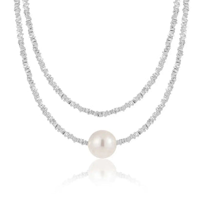 Stackable Shell Pearl Necklace