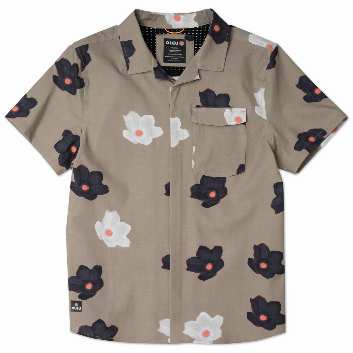 OLEU UV QUICK-DRY BOARDSHIRT - FLOATERS DARK SAND
