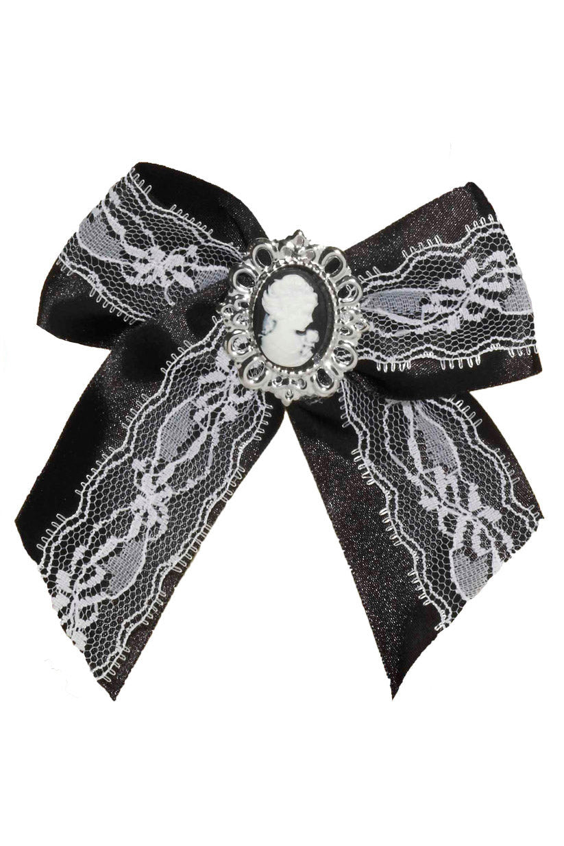 Cameo Bow Hair Clip