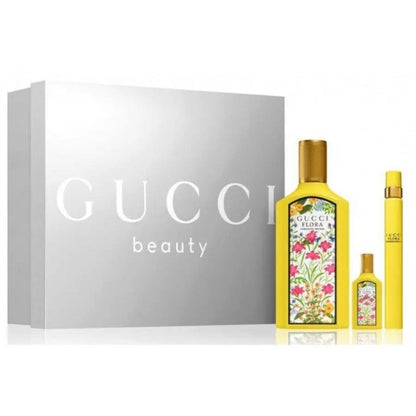 Flora Gorgeous Orchid By Gucci For Women (3pc Gift Set)