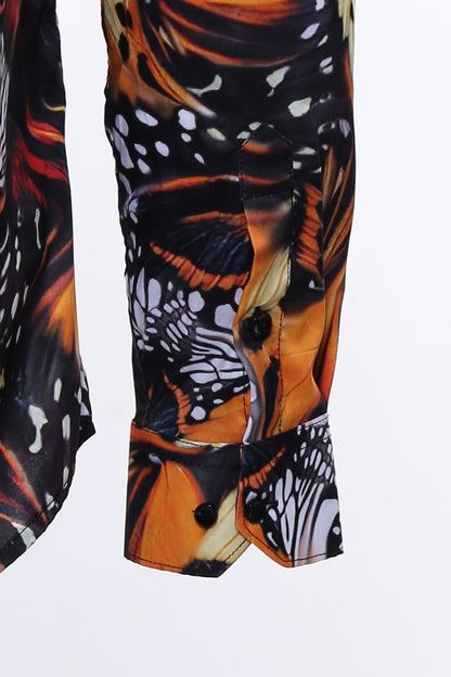 Animal Patterned Long Sleeves Multicolor Men&