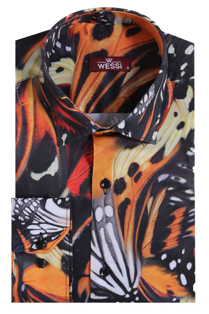 Animal Patterned Long Sleeves Multicolor Men&
