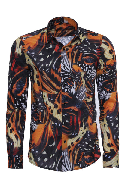 Animal Patterned Long Sleeves Multicolor Men&