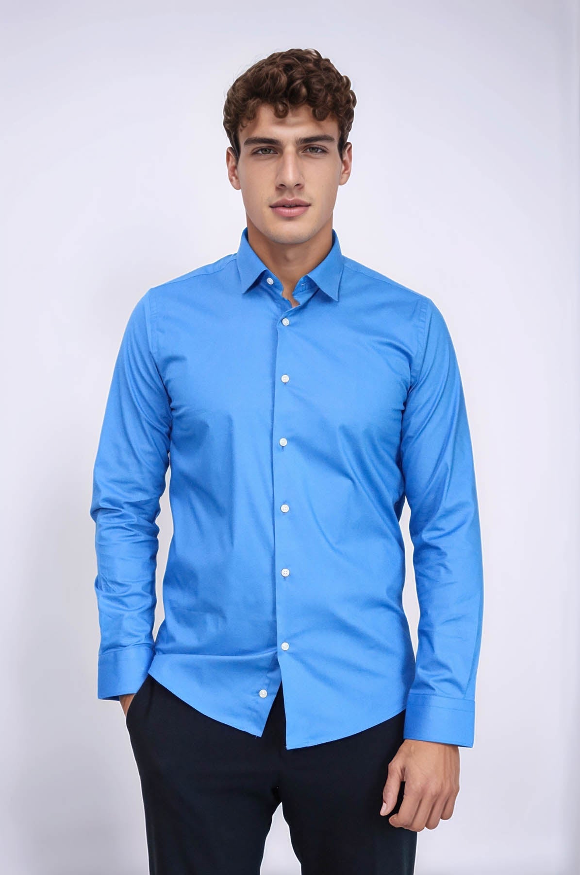 Blue Slim Fit Men&