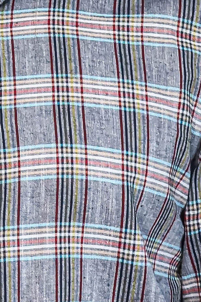 Casual Blue Plaid Shirt - Wessi