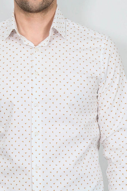 Minimal Golden Print White Men&