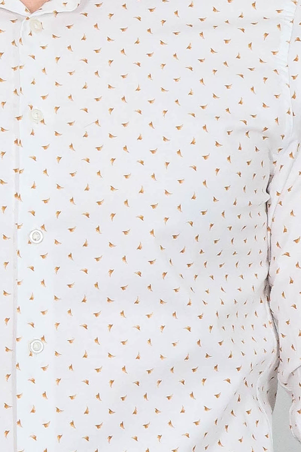 Minimal Golden Print White Men&