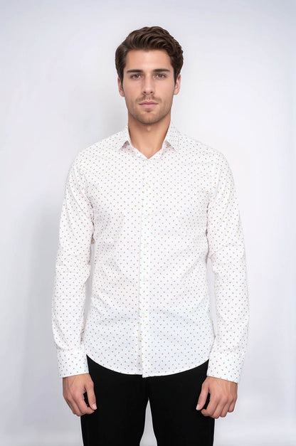 Minimal Golden Print White Men&