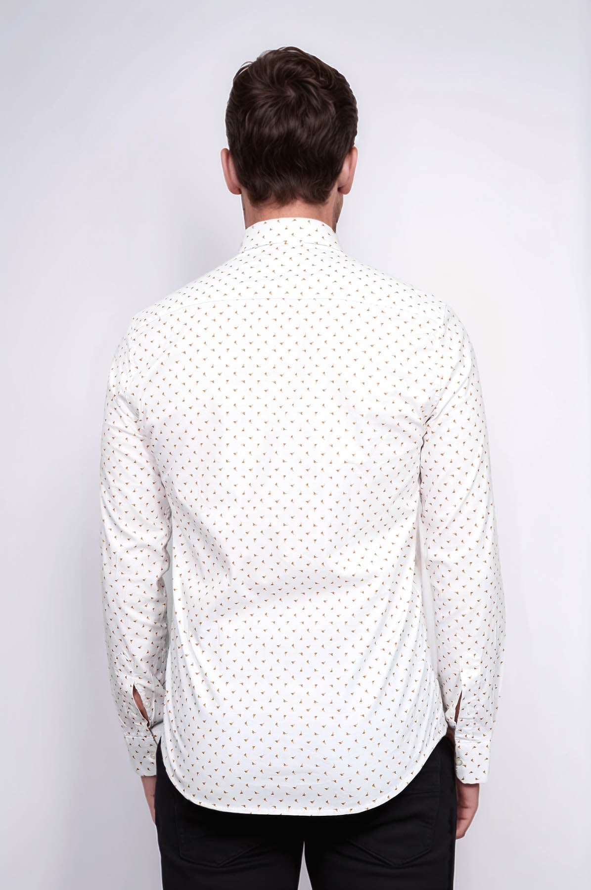 Minimal Golden Print White Men&