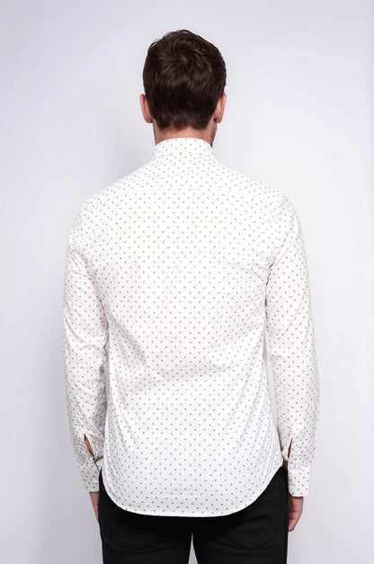 Minimal Golden Print White Men&