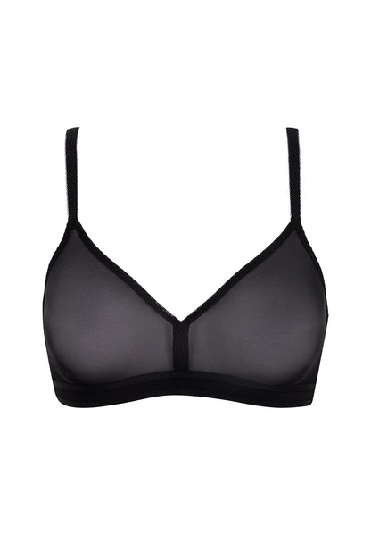 Gossard Glossies Black Sheer Molded Bralette