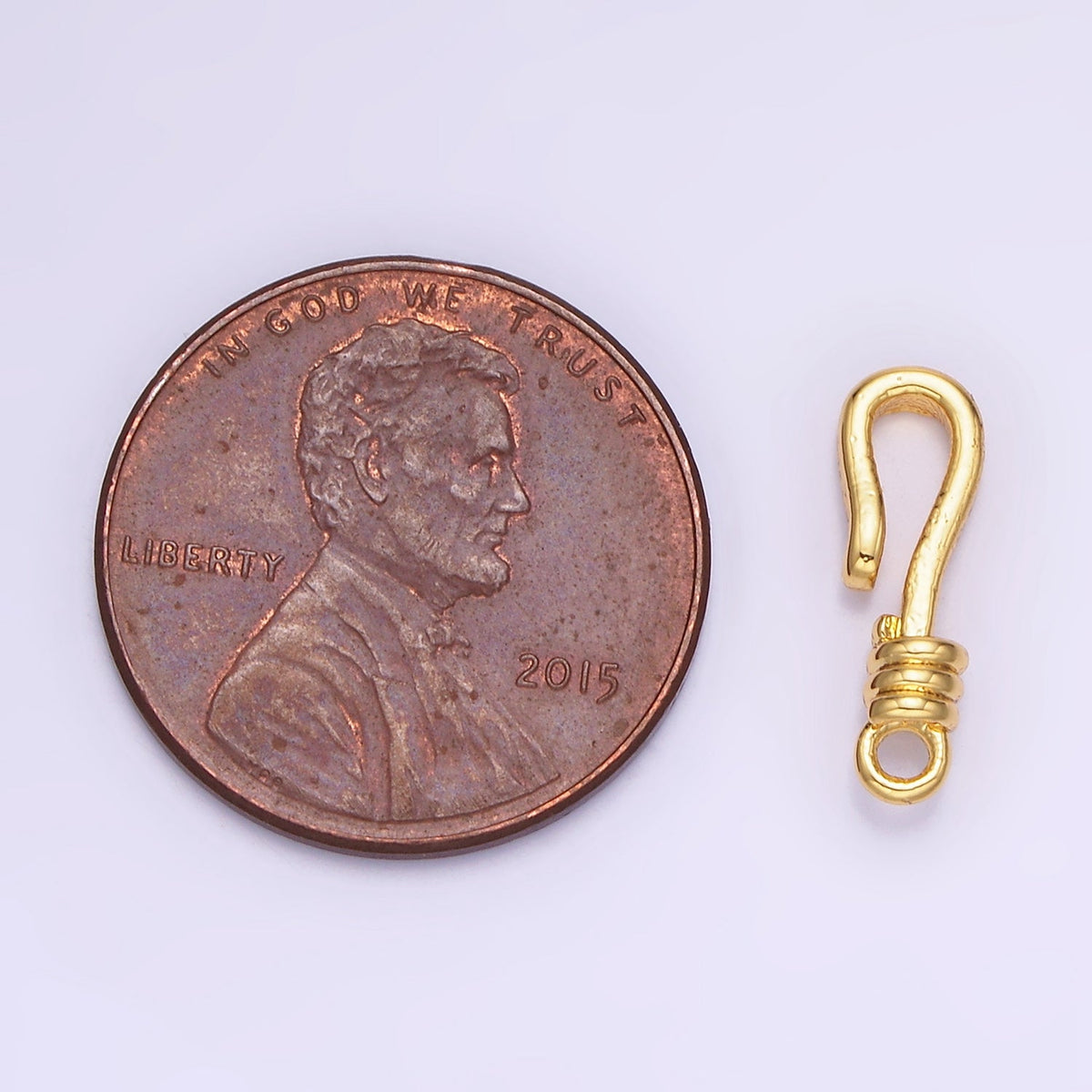 14K Gold Filled 15mm Hook Closure Findings in Gold &amp; Silver | Z733