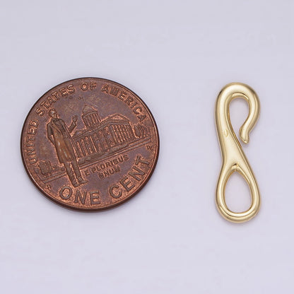 14K Gold Filled 20mm S-Hook Curved Closure Clasps Supply Findings | Z651