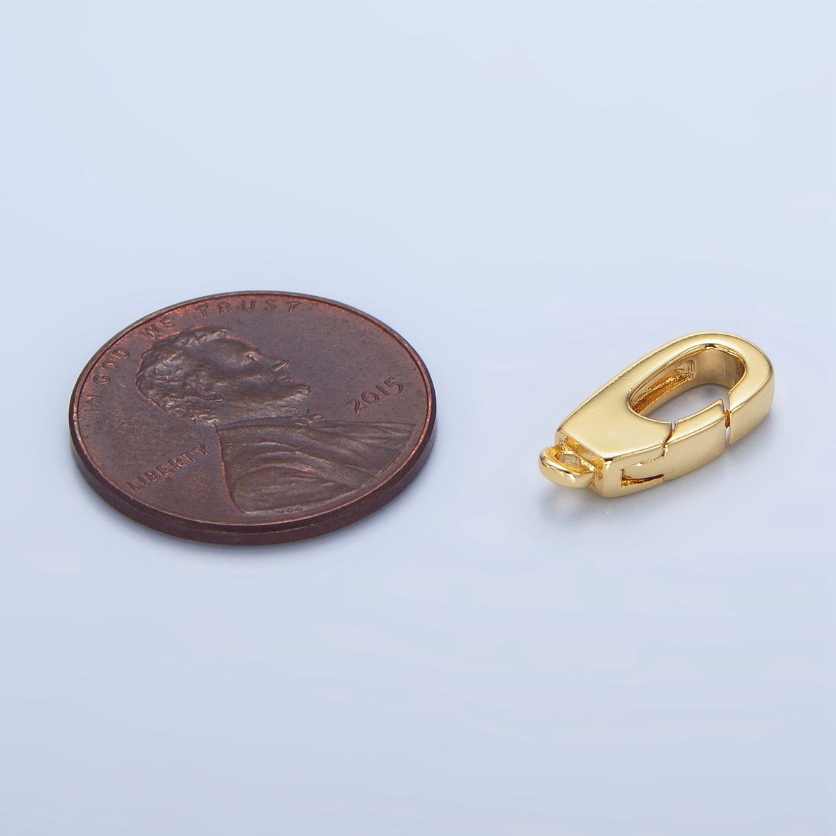 24K Gold Filled 15mm Triggerless Push Rectangle Lobster Clasps Closure Findings in Gold &amp; Silver | Z960