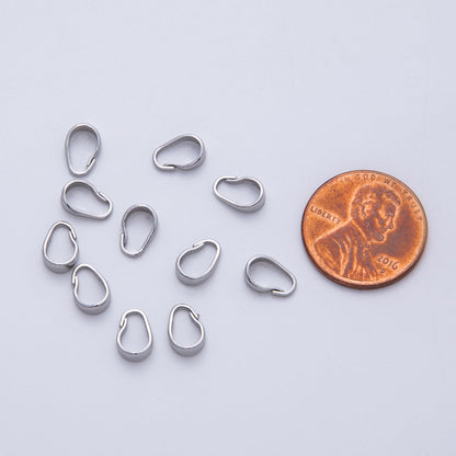 Silver Filled 8mm x 5.3mm Minimalist Bail Jewelry Findings | Findings-00055