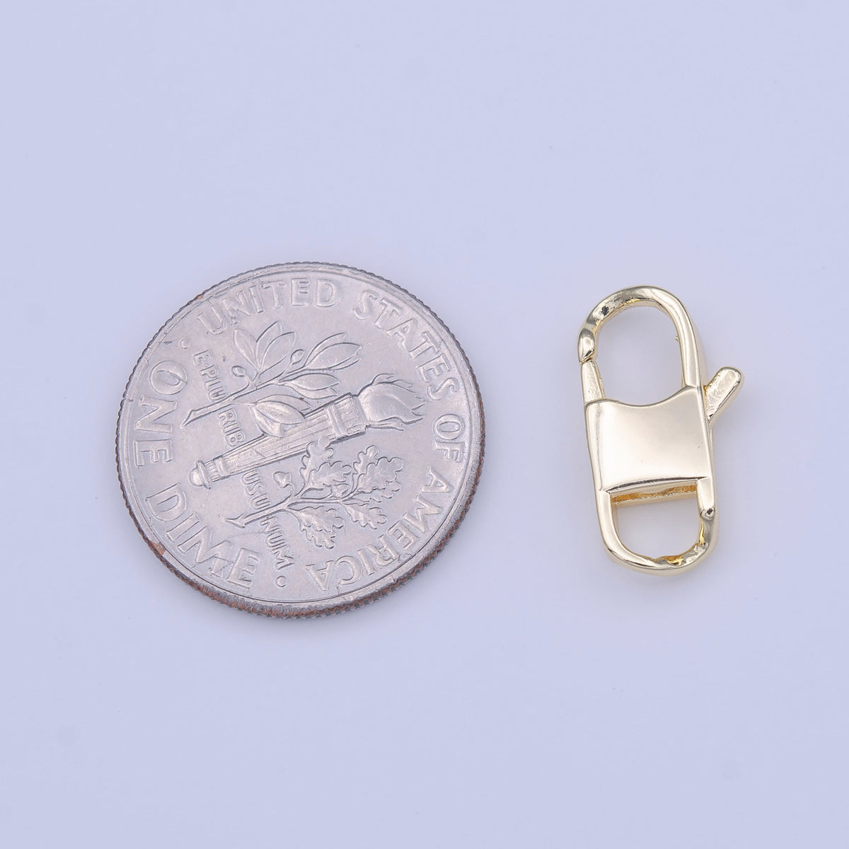 Rectangular Double Sided 14.5mm Lobster Clasps Jewelry Supply Closure in Gold &amp; Silver | K-268 K-288