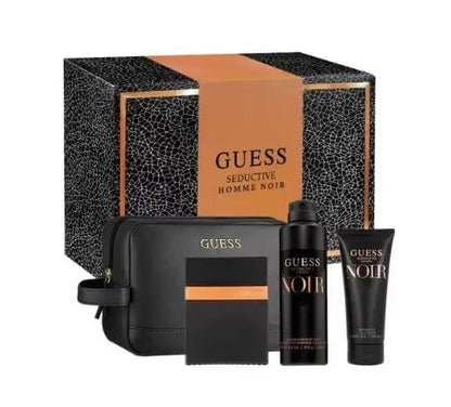 Guess Seductive Homme Noir 4pc Gift Set For Men&