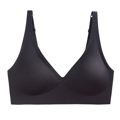 Sexy Seamless Bras For Women Wire Free Push Up Brassiere Deep V-Neck Lingerie U-Back 2-Hook Underwear Intimates S-5XL