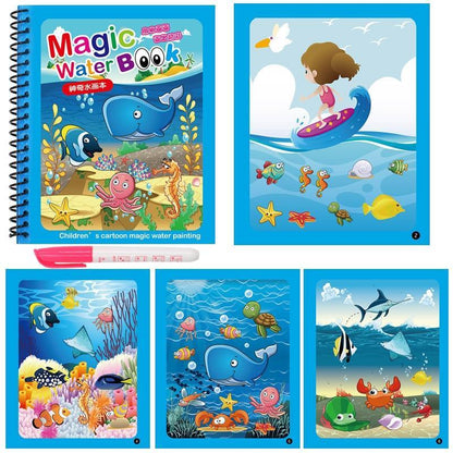 Early Education Montessori Painting Drawing Board For Kids Toys Coloring Book Doodle &amp; Magic Pen Magic Water Drawing Book