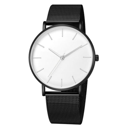 STEVVEX Men Watch Quartz Casual Watches Simple Metal Hour Reloj Quartz Watch Montre Mesh Stainless Steel clock For Men&
