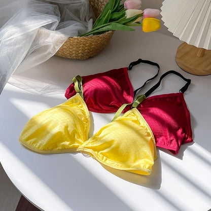 Women Push Up Bra Sexy Lingerie Bralette Wirefree Bra Sexy Deep Vneck Wireless Underwear Thin Seamless Bra Crossback Bra