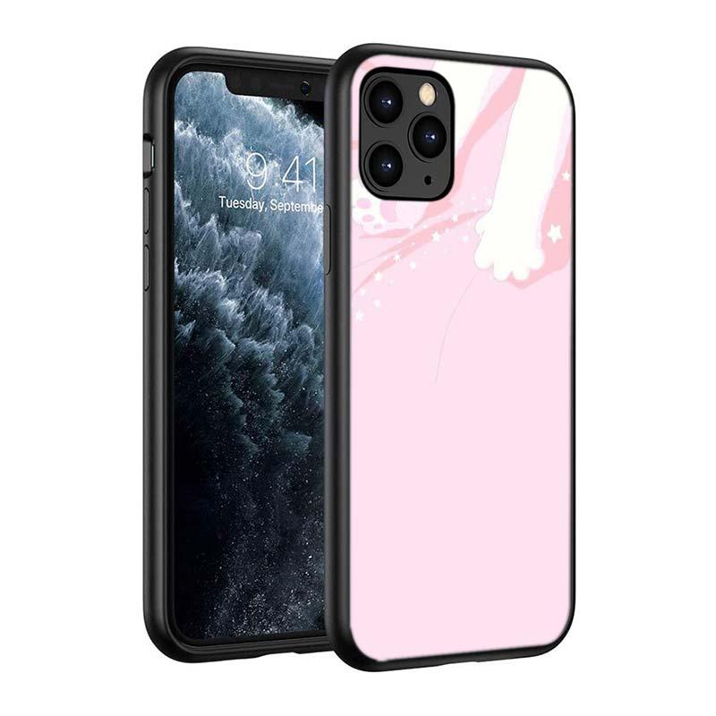 Black Big Eye Cat Cover Phone Case For iPhone 14 13 12 11 Pro Max Mini XS Max X XR Silicone Black Anti-Fingerprint Anti-Fall Clear Soft Anti-Yellow Cover Silicone Case
