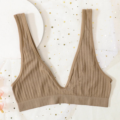 3pcs/lot Seamless Bra Push Up Bras For Women Deep V-neck Bralette Sexy Lingerie Female Low Back Sleep Underwear Unlined Crop Top