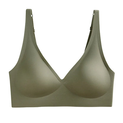 Sexy Seamless Bras For Women Wire Free Push Up Brassiere Deep V-Neck Lingerie U-Back 2-Hook Underwear Intimates S-5XL