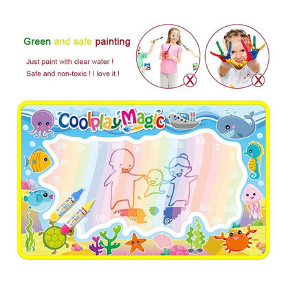 Magic Water Painting Drawing Mat &amp; 2 Pens Doodle Board Coloring Books for Kids Children Educational Toys