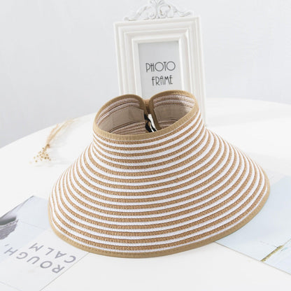 New Women Summer Visors Hat Foldable Sun Hat Wide Large Retro Hat Women&