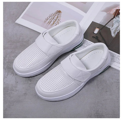 Platform White Shoes Women Casual Comfortable Light Nurse Work Shoes Fashion Slip on Non-slip Loafers Chaussure Femme
