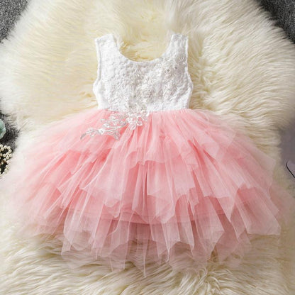 Luxury Toddler Girl Baby Clothing Dresses For 1 Year Birthday Christening Lace Girls Tulle  Infant Party Cake Smash Outfit Dress for Girls 1-6 Years