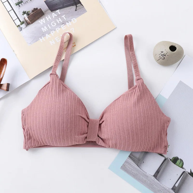 Wire Free Bras For Women Push-Up Bra Sexy Lingerie Padded Bra Top Seamless Underwear Solid Color Brassiere Intimates