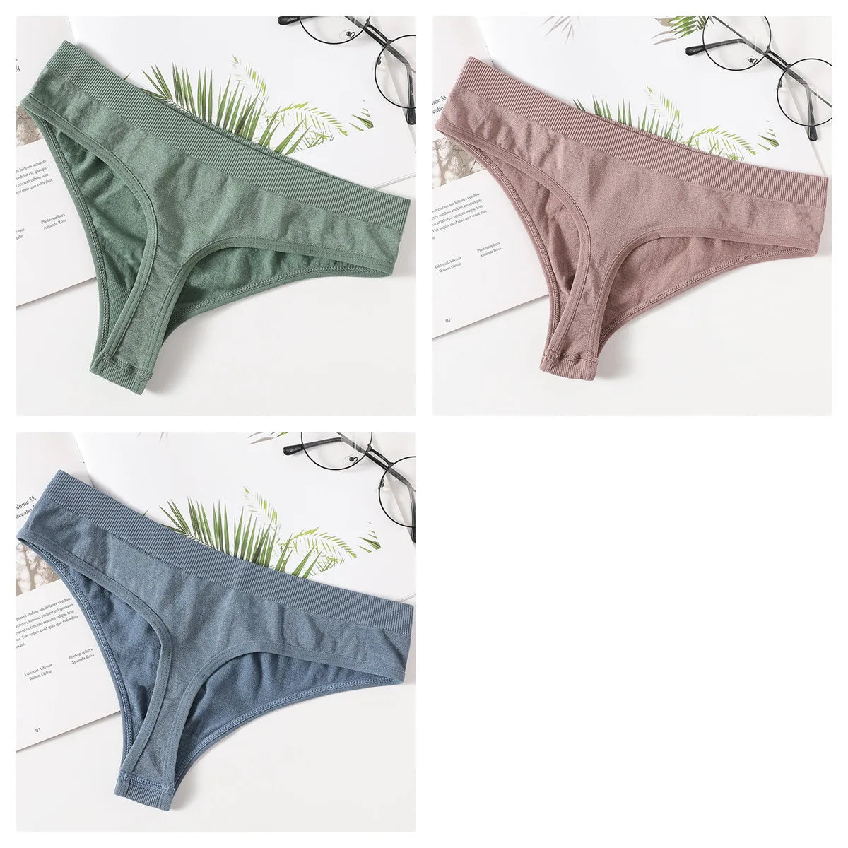 3Pcs/Set Thongs Women&