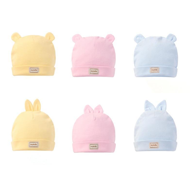Cute Kids Hat with Bibs Candy Solid Colors for Boys and Girls Beanies Hats Cotton new Born Baby caps &amp; Bibs