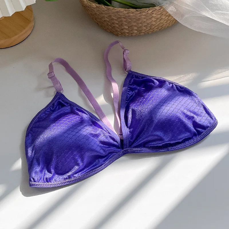 Women Push Up Bra Sexy Lingerie Bralette Wirefree Bra Sexy Deep Vneck Wireless Underwear Thin Seamless Bra Crossback Bra