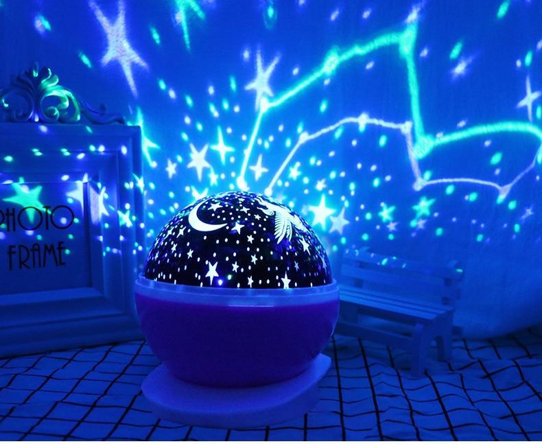 LED starry Night Light Projector Lamp For Baby And Children Sleep Room Interesting Light Shot Modern Lamp