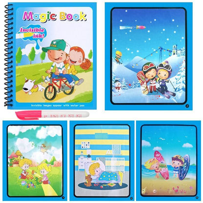 Early Education Montessori Painting Drawing Board For Kids Toys Coloring Book Doodle &amp; Magic Pen Magic Water Drawing Book