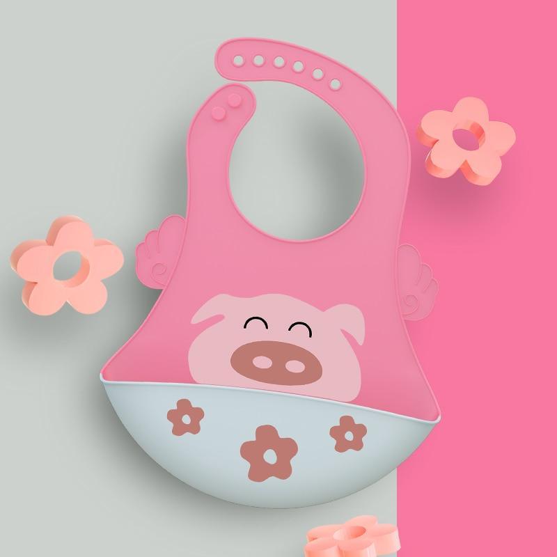 Adjustable Oil-proof  Food Grade Silicone Drool bib Soft And Comfortable Saliva Towel Lunch Baby Bib For Babies and Kids