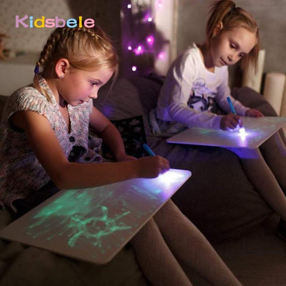 Draw With Light-Fun And Developing Drawing&amp;write Flip Board Kids Educational Toy Magic Drawing Lighting In Dark Gift For Child