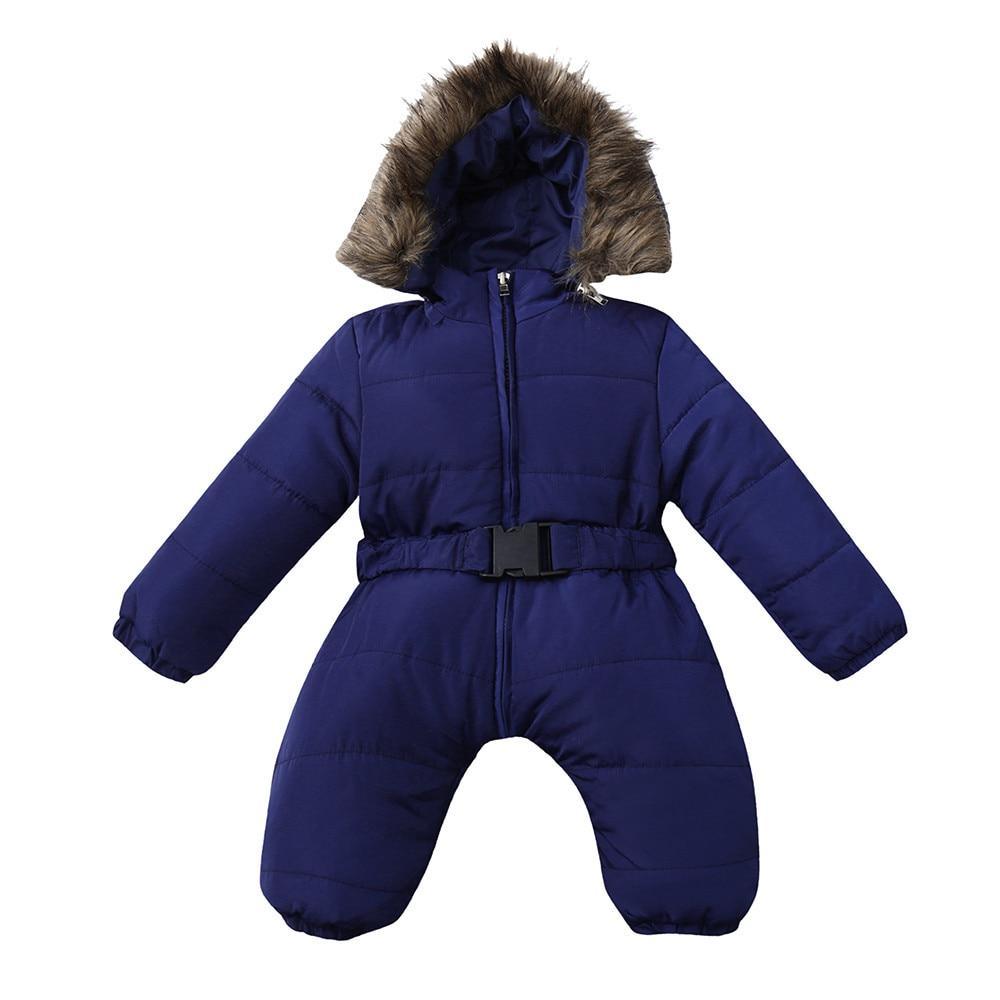 Winter Clothes For Infant Baby Hooded Warm Thick Snowsuit Jumpsuit Romper for Boys and Girls  Style