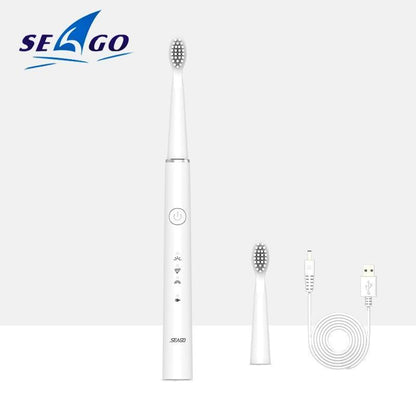Electric Vibration Toothbrush Sonic Rechargeable Smart Chip Teethbrush Head Replaceable Whitening Healthy Best Gift For Adults And Kids