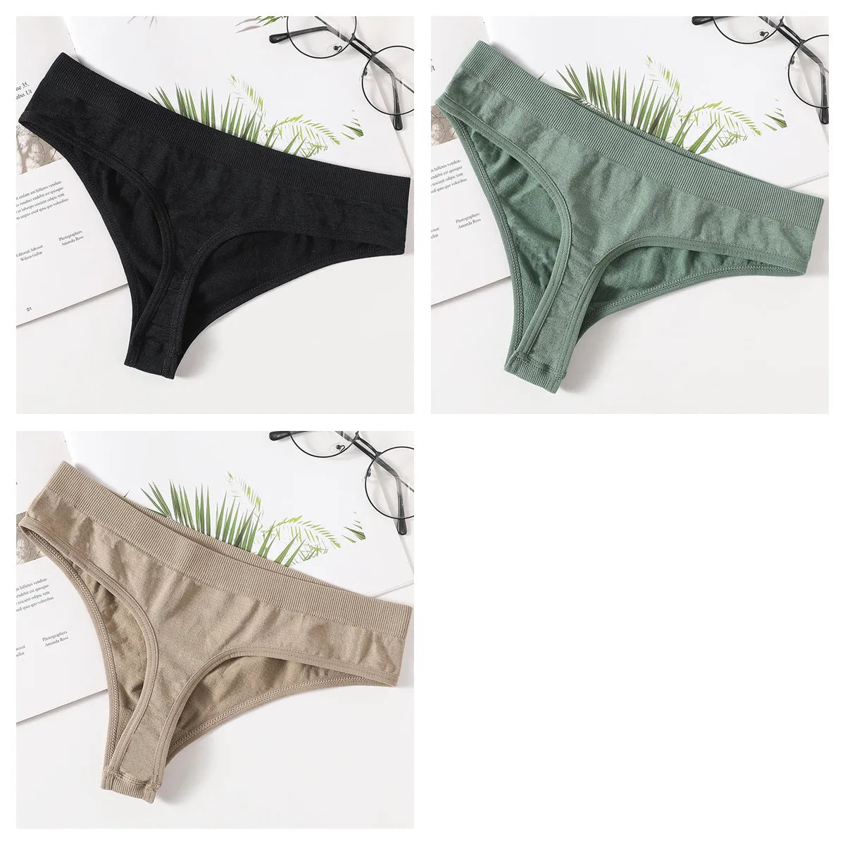 3Pcs/Set Thongs Women&