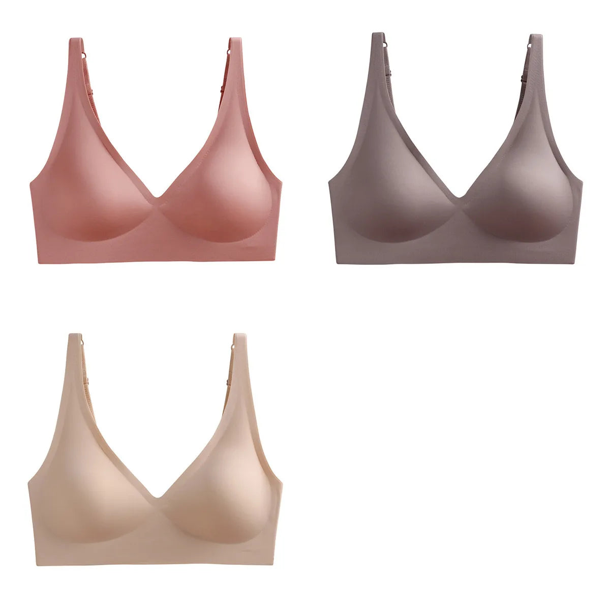 3Pcs/Set Seamless Bras Wire Free Brassiere Women Underwear Female Sexy Lingerie Plunge Underwear &amp; Sleepwears Intimates