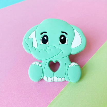 Cartoons Silicone Teether Mini Elephant  Animal Rodents Chewable Toys  Products For Parents Baby Boys And Girls