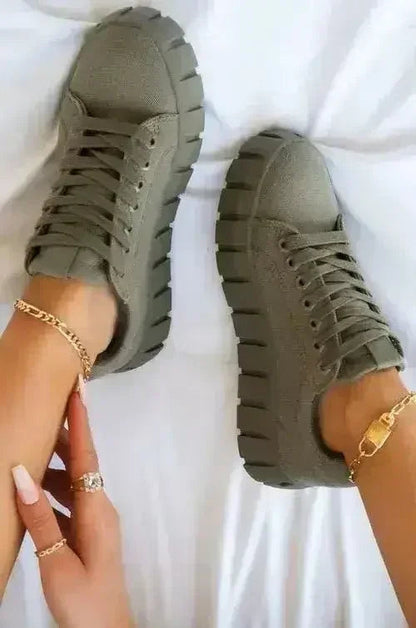 Pinterest Women Sneaker Light Breathble Vulcanized Shoes Platform Lace