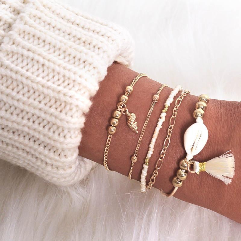 Boho Rose Map Bracelets &amp; Bangles for Women Bohemian Round  Charm Bracelet Set Fashion Multilayer Accessories Luxury Jewelry