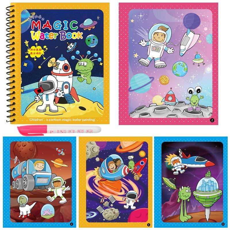 Early Education Montessori Painting Drawing Board For Kids Toys Coloring Book Doodle &amp; Magic Pen Magic Water Drawing Book