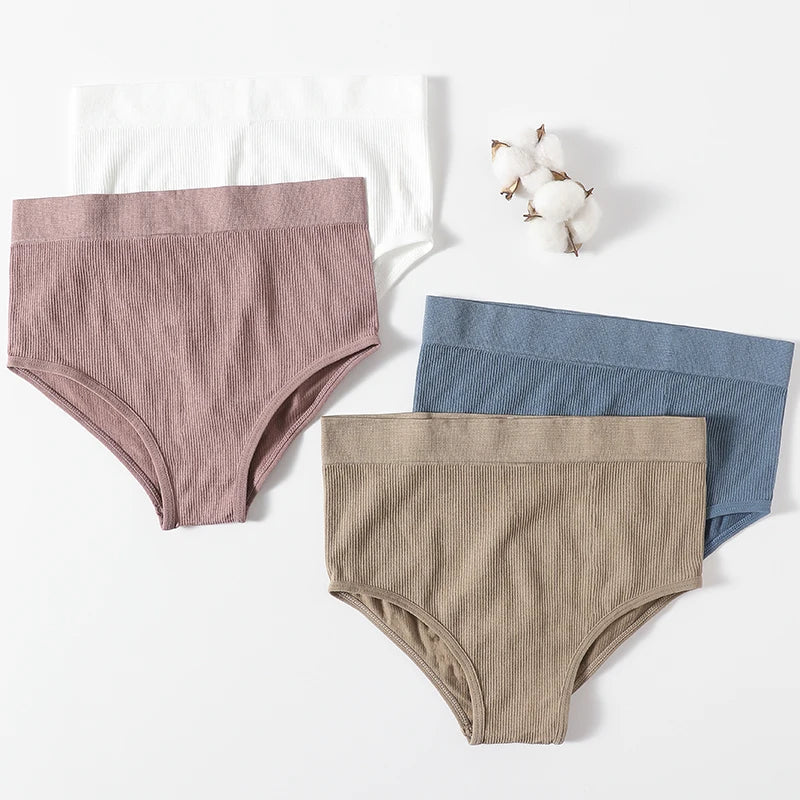 Women High Waist Panties Briefs Seamless Female Underpants Shapewear Underwear Sexy Lingerie Tummy Control Comfort Panties